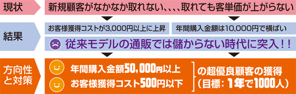 従来モデルの通販では儲からない時代に突入